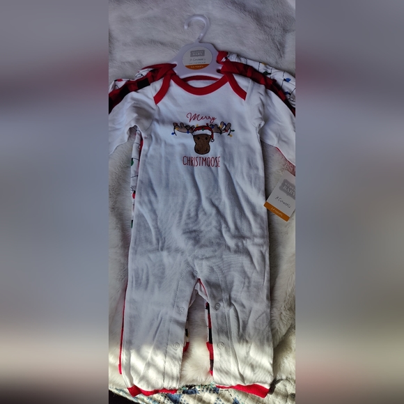 Hudson Baby; Set of 3 Holiday Coveralls size 3-6 months - Picture 2 of 4